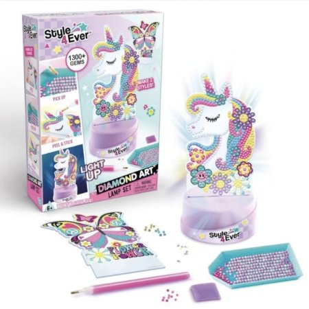 🦄 طقم مصباح Diamond Art المضيء – Style 4 Ever
